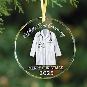 Custom White Coat Ceremony Ornament, Doctor Ornament, Doctor Christmas Ornament, White Coat Party Gift, Future Doctor, Doctor Lab Coat