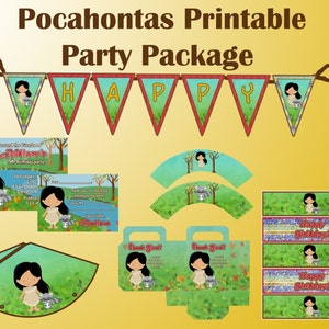 Pocahontas come invito stampabile pacchetto Party di compleanno