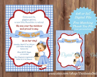 Baby Shower Wizard of OZ Inspired Invitation Printable