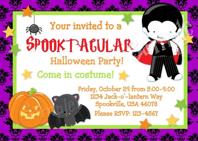 Personalized Halloween Party or Birthday Invitation Printable Etsy