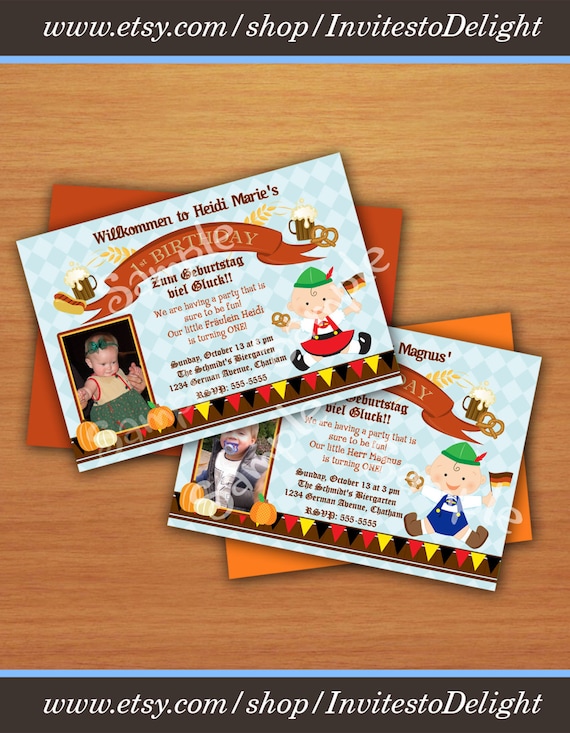 Spersonalizowane Niemiecki Oktoberfest 1st Urodziny Etsy