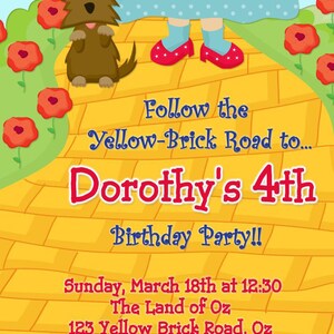 Wizard of Oz Photo Birthday Invitation Digital