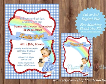 Baby Shower Wizard of OZ Inspired Invitation Printable