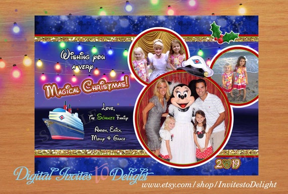 Digital Disney Cruise Inspired Photo Christmas Greeting Card | Etsy