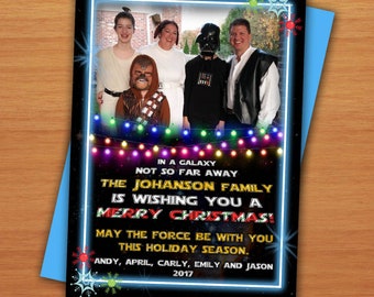 Star Wars Inspired Photo Christmas Greeting Card DIY