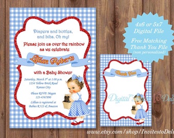 Baby Shower Wizard of OZ Inspired Invitation Printable