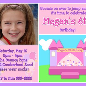 Spersonalizowane zdjęcie Bounce House Birthday Invitation