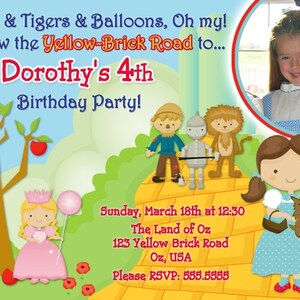 Wizard of Oz Photo Birthday Invitation DIY
