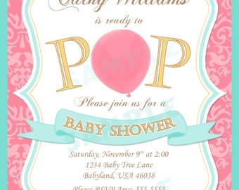 Baby Shower Ready To Pop Invitation DIY