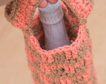 Modèle de sac de bouteille de vin au crochet | PDF Téléchargement numérique instantané | Sac à vin facile à crocheter | Idée cadeau pour hôtesse | Crocheter | Confortable