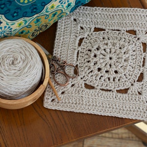 Crochet Square Pattern | PDF Instant Digital Download | 12-inch Afghan Block Crochet Pattern | Sampler Block | Textured Afghan Block Pattern