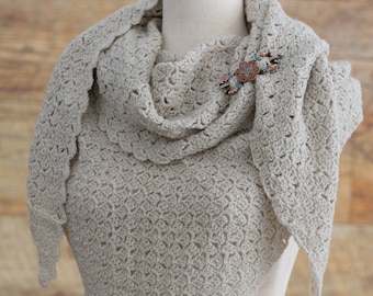 Modèle de châle au crochet | *Téléchargement numérique instantané PDF* | Châle léger au crochet facile | Modèle de châle au crochet pour femme | Crocheter | Emballage