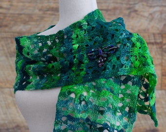 Crochet Pattern ~ Emerald City Scarf Pattern PDF Téléchargement numérique instantané