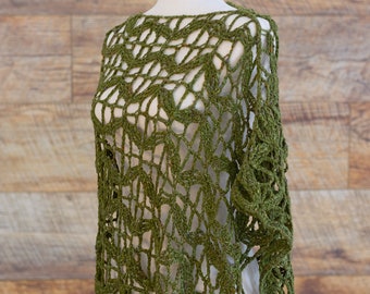 Motif au crochet de poncho papillons volants | Meilleure vente | Poncho ajouré en dentelle | Poids DK | Téléchargement instantané PDF