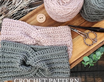 Motif au crochet pour cache-oreilles | Téléchargement numérique PDF | Cache-oreilles Snow Bound| Modèle de bandeau au crochet | Bandeau facile à crocheter