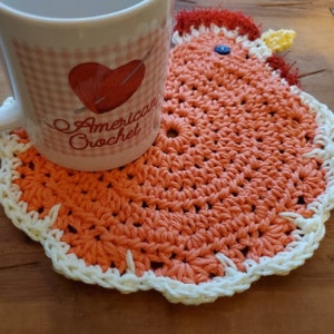 Crochet Pattern ~ Anna Mae Chick Coaster Pattern PDF Instant Digital Download