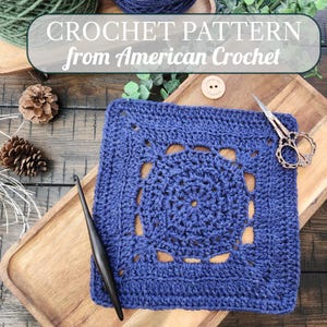 Crochet Square Pattern | PDF Instant Digital Download | 12-inch Afghan Block Crochet Pattern | Sampler Block | Textured Afghan Block Pattern