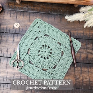 Crochet Square Pattern | PDF Instant Digital Download | 12-inch Afghan Block Crochet Pattern | Sampler Block | Textured Afghan Block Pattern