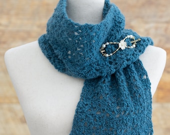 Écharpe en dentelle au crochet | PDF Téléchargement numérique instantané | Écharpe au crochet pour femmes | Écharpe au crochet pour femme | Crocheter | Echarpe