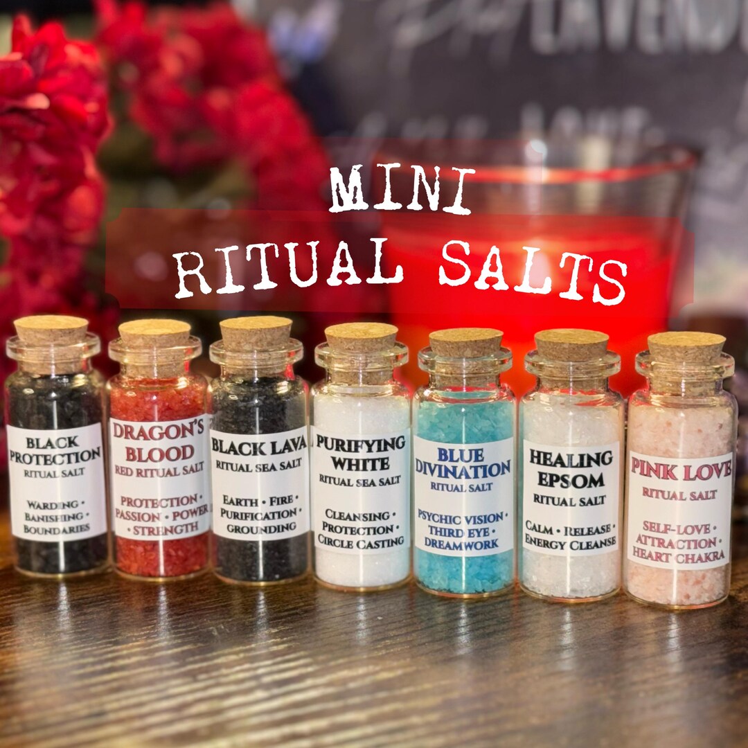 Mini Witch Ritual Salt Bottles • Create Your Magickal Intention Kit ...