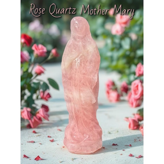 XL Rose Quartz Mother Mary Statue, Catholic, Christian Figurine  Pink  Crystal Madonna, Virgin Mary Sculpture  Altar Decor  Spiritual Gift - Etsy