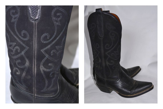 black cowgirl boots cheap