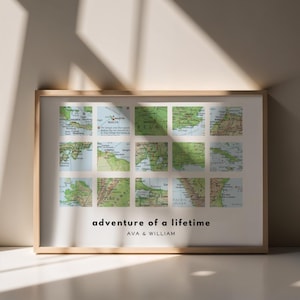 Personalized Travel Map Print: Adventure Keepsake (Digital Download)