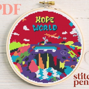 J-Hope Hope World BTS Cross Stitch Pattern