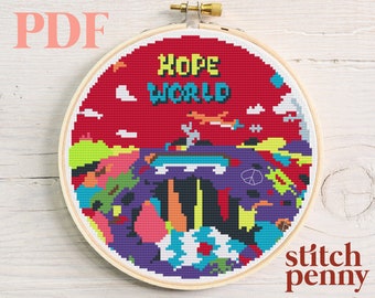 J-Hope Hope World BTS Cross Stitch Pattern