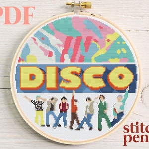 BTS Dynamite Cross Stitch Pattern