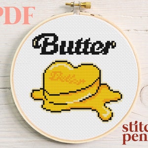 BTS Butter Cross Stitch Pattern