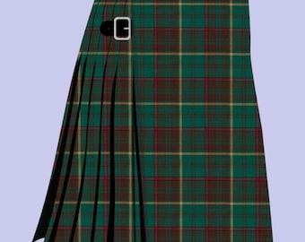 Ontario Canadian Tartan Kilt – Handmade 8 Yard Scottish Clan Kilt for Men – Traditional Family Kilt – Custom Scottish Heritage Outfit