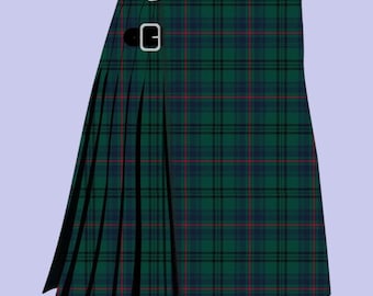 Kilt xadrez escocês Walker - Kilt xadrez tradicional escocês feito à mão, 454 g (16 oz), 7,33 m (8 jardas)