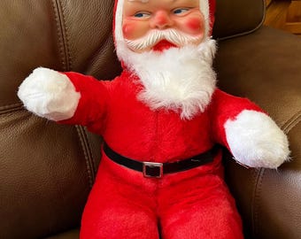 Vintage Rushton Rubber Face Santa Claus Doll - 21