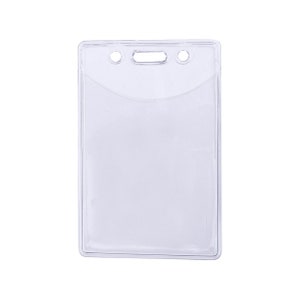 Clear Vinyl ID Badge Holder - Free Shipping! - Vertical Plastic Sleeve Protector for Name Card by Specialist ID