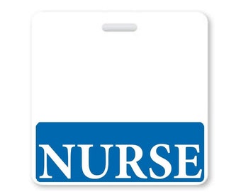 Blue NURSE Badge Buddy - Free Shipping! - Blue Badge Buddies for Nurses! - Wear Behind Horizontal ID Badge