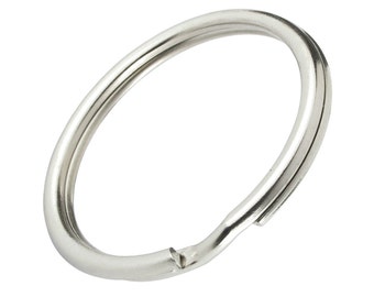 1000 Pack of 1"  Key Rings - Heat Treated - High Quality Bulk Split Rings  - 24 mm / One Inch - Ring Lanyard Supplies (SPID-9230-Q1000)