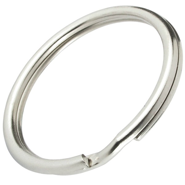 500 Pack of 1"  Key Rings - Heat Treated - High Quality Bulk Split Rings  - 24 mm / One Inch - Ring Lanyard Supplies (SPID-9230-Q500)