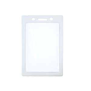 Color Badge Holder - Free Shipping! - Vertical White Border Badge Holder with Clear Vinyl Window Protector for Single Credit Card Size Badge
