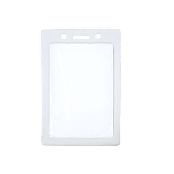 100 Pack - Color Badge Holder - Free Ship! - Vertical White Border Badge  Holder With Clear Vinyl Window Protector for Credit Card Size Badge - Etsy