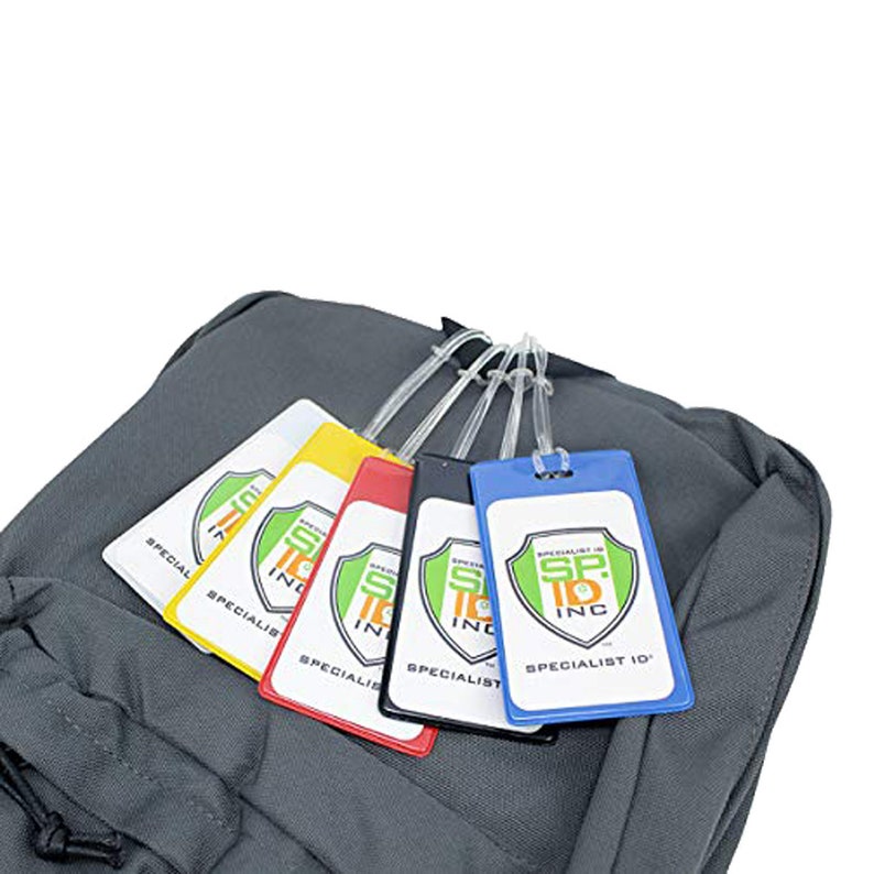 5 Pack Slim ID Bag Tags for Luggage and Backpack Identity Etsy
