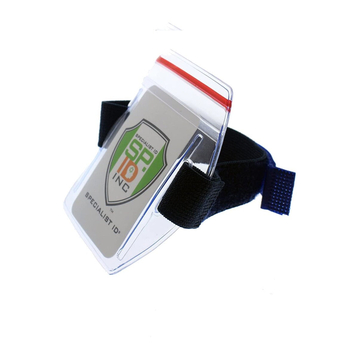 Pack of 100 Arm Band Photo ID Badge Holder Vertical w/ Elastic Black Strap 