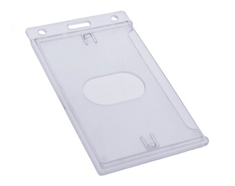 Vertical Hard Plastic Multi Card Id Badge Holder