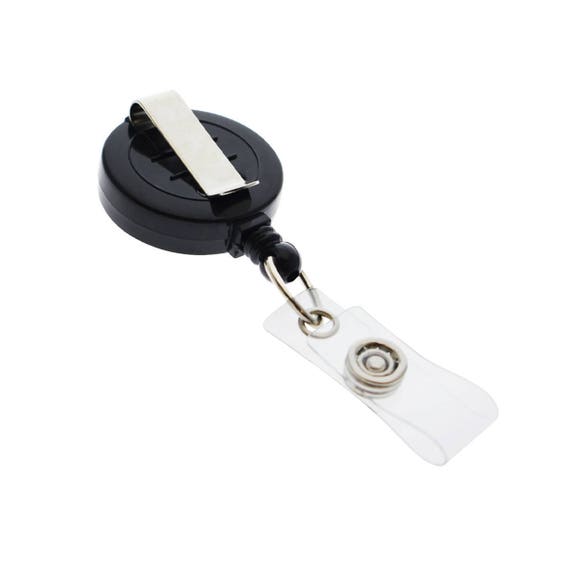 10 Black Badge Reels Free Shipping BELT CLIP Retractable ID