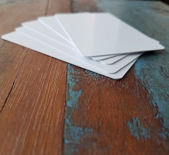 100 Pack Blank White PVC Cards - CR80 Size, 30 Mil Thick, Graphics Quality - Free Shipping-384457