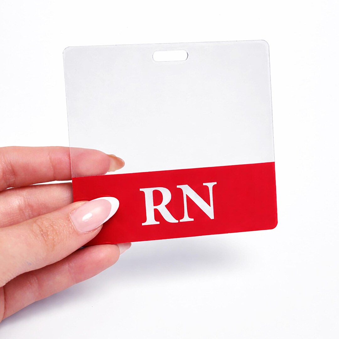 Clear RN Badge Buddy Horizontal - Free Shipping! Registered Nurse ID ...