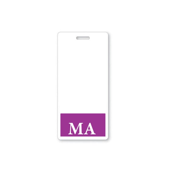 LVN Badge Buddy (Purple) - Horizontal Heavy Duty Badge Tags for Licensed  Vocational Nurses - Double Sided Badge Identification Card