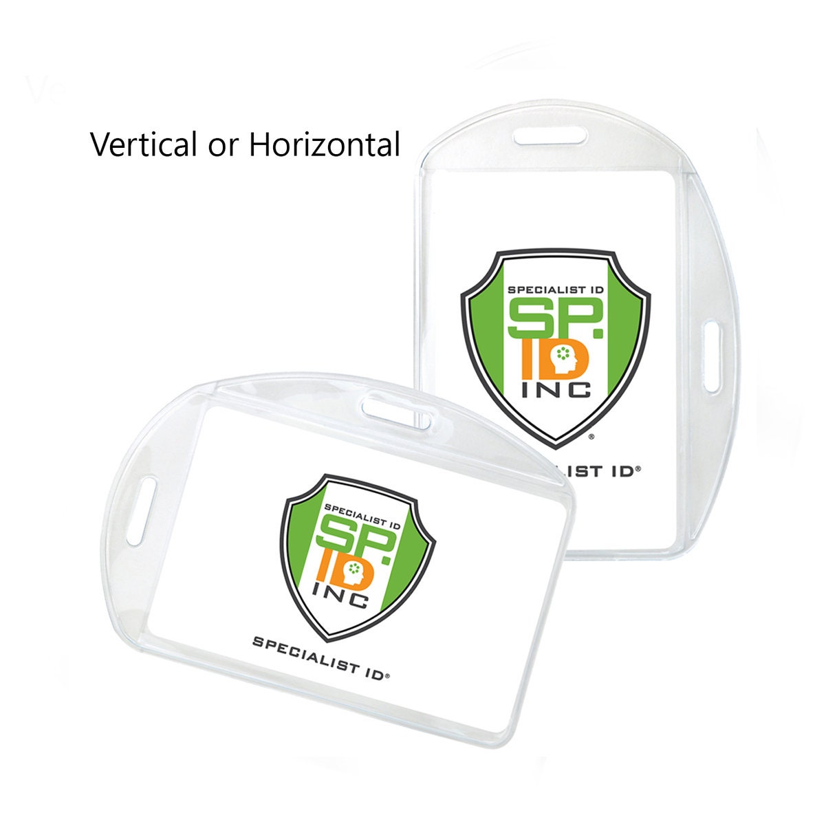 Porte-badge Vertical 2 Cartes Avec Fente Pour Le Pouce Protecteur