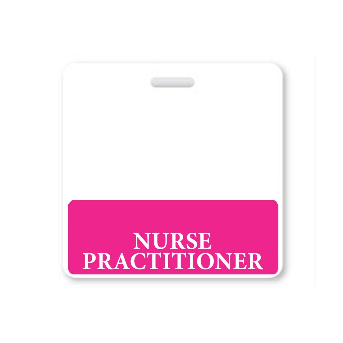 Clear Badge Buddy Horizontal - Hospital & Nurse ID Backer Cards - Transparent Title/Role Identifier - Wear Behind Medical Name Badge on ID Reel or