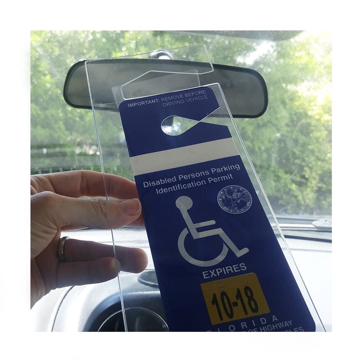 Support de plaque de stationnement pour handicapés, couvercle de support de  protection de plaque de stationnement pour cartes ultra transparentes